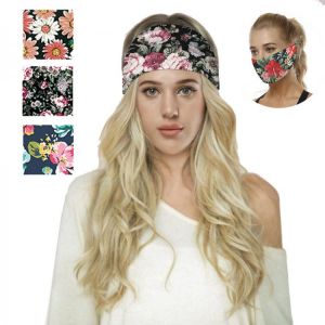 Multi-purpose Digital Printed Yoga Elastic Hair Band Sport Face Mask Headband Gym Anti-Slip Antiperspirant Hair Band